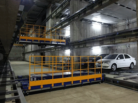 Flat mobile garage